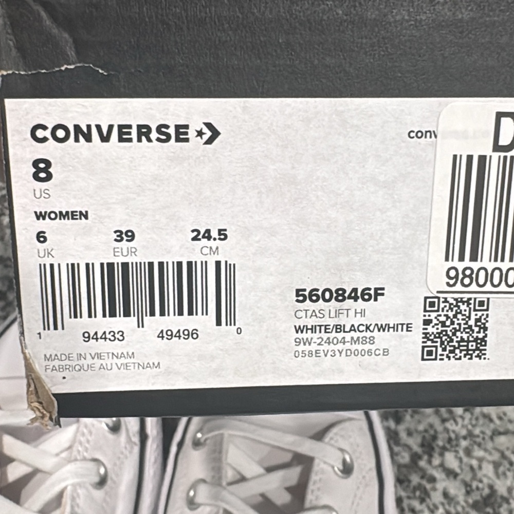 Converse Women's Classic White High-Tops - Picture 4 of 4